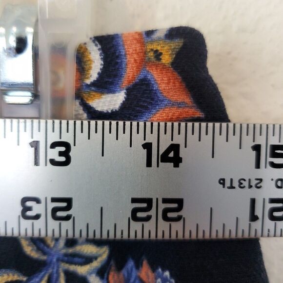 Ann Taylor Loft Skirt Womens Size 4 Embroidered Navy Blue Floral A Line - Picture 12 of 14